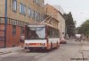  V letošním létě budou trolejbusy linek č. 131 a 141 opět jezdit při cestě do města po náhradní trati na Mlýnské ulici. Na snímku z 12. 6. 2001 projíždí Mlýnskou ulicí rekonstruovaný trolejbus Š 14TrR evid. č. 3230. Foto © Ladislav Kašík. 