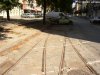 Stejně jako v textu, se i v obrazové části podíváme několika snímky na část tramvajového trojúhelníku na třídě Kpt. Jaroše v blízkosti ulice Milady Horákové ze dne 2.8.2003. Foto © Martin Janata.