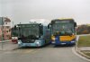 Od změny jízdních řádů v prosinci 2014 jsou některé spoje linky a-202 vedeny od židenického nádraží do Líšně na Jírovu a zpět a na těchto spojích je možné vidět také autobusy DPMB: záběr z 12. 3. 2015 dokumentuje situaci v terminálu Jírova – zcela vlevo Citelis evid. č. 7665 linky 55, SOR evid. č. 7002 linky 202 a autobus Crossway LE12M dopravce BORS Břeclav linky a-151, který pojede do Podolí. Linka a-202 je také od prosince 2014 vedena ulicí Jedovnickou a Novolíšeňskou – SOR evid. č. 7016 odjíždí 17. 3. 2015 ze zastávky »Molákova« směrem na Jírovu. Foto © Ladislav Kašík.