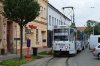Čtyřmi snímky se ještě vracíme k opravě tramvajové tratě na Olomoucké a Životského ulici, která byla úspěšně dokončena na konci června. Tramvaj KT8 evid. č. 1716 projíždí 24. 6. 2016 po nesprávné koleji prostorem zastávky »Životského« a trolejbus evid. č. 3245 vjíždí téhož dne z Rumiště na Křenovou (trolejová spojka umožňující jízdu tímto směrem byla po ukončení výluky opět snesena). V posledních dnech června navíc proběhla oprava kolejového oblouku ze Životského na Táborskou ulici, a tramvaje ve směru od centra proto jezdily přes smyčku v ulicích Jeronýmova a Porhajmova – v provizorní zastávce »Životského« zastavila 27. 6. 2016 tramvaj linky 8 evid. č. 1718. Finální podobu rekonstruované zastávky »Životského« pak ilustruje snímek s tramvají linky 8 evid. č. 1726 a minibusem linky 64 evid. č. 7506 z 6. 8. 2016. Foto © Ladislav Kašík.