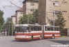 A ještě dvakrát z letošních brněnských Dopravních dnů, které se konaly počátkem června. Na snímku jsou zvěčněny tramvaje připravující se na průjezd městem na nádvoří pisárecké vozovny – vedle letošních novinek vozového parku DPMB Anitry evid. č. 1805 a tramvaje T3R.PV evid. č. 1517 zde pózuje i historická válečná tramvaj č. 107. Na dalším snímku projíždí křižovatkou na konci Kounicovy ulice historický trolejbus Škoda Sanos č. 301. Foto 7. 6. 2003 © Ladislav Kašík.