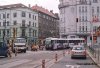 Rovněž 28. 3. 2010 probíhala oprava havárie kanalizace v křižovatce ulic Cejl a Vranovská. Tramvajová linka 2 proto musela být vedena po ulici Milady Horákové – na snímku zabočuje z Vranovské ulice tramvaj linky 2 evid. č. 1066. Foto © Ladislav Kašík.